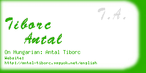 tiborc antal business card